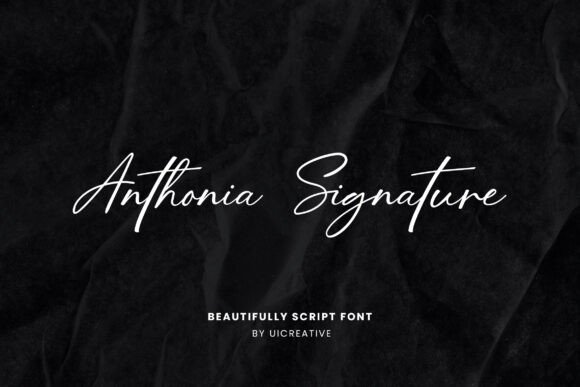 Anthonia Signature: A Modern Script Font for Editorial Design