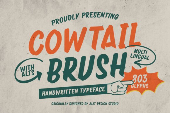 Cowtail Brush: A Vintage Typeface for Authentic Branding