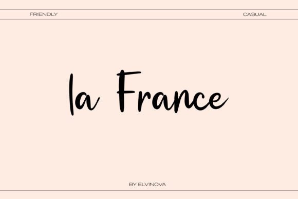 La France Font: Elegant Script for Handmade Labels
