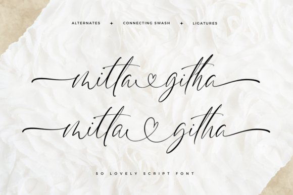 Mitta Githa: A Romantic Script Font for Editorial Design