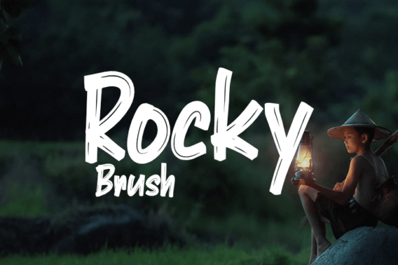 Rocky Brush Font: Bold Script for Handmade Brands