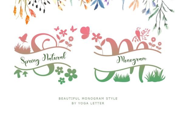 Spring Natural Monogram: A Unique Typeface for Branding
